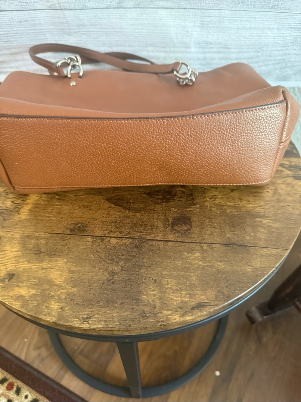 Coach Pebbled Leather Tote in Cognac Brown - Picture 7 of 7